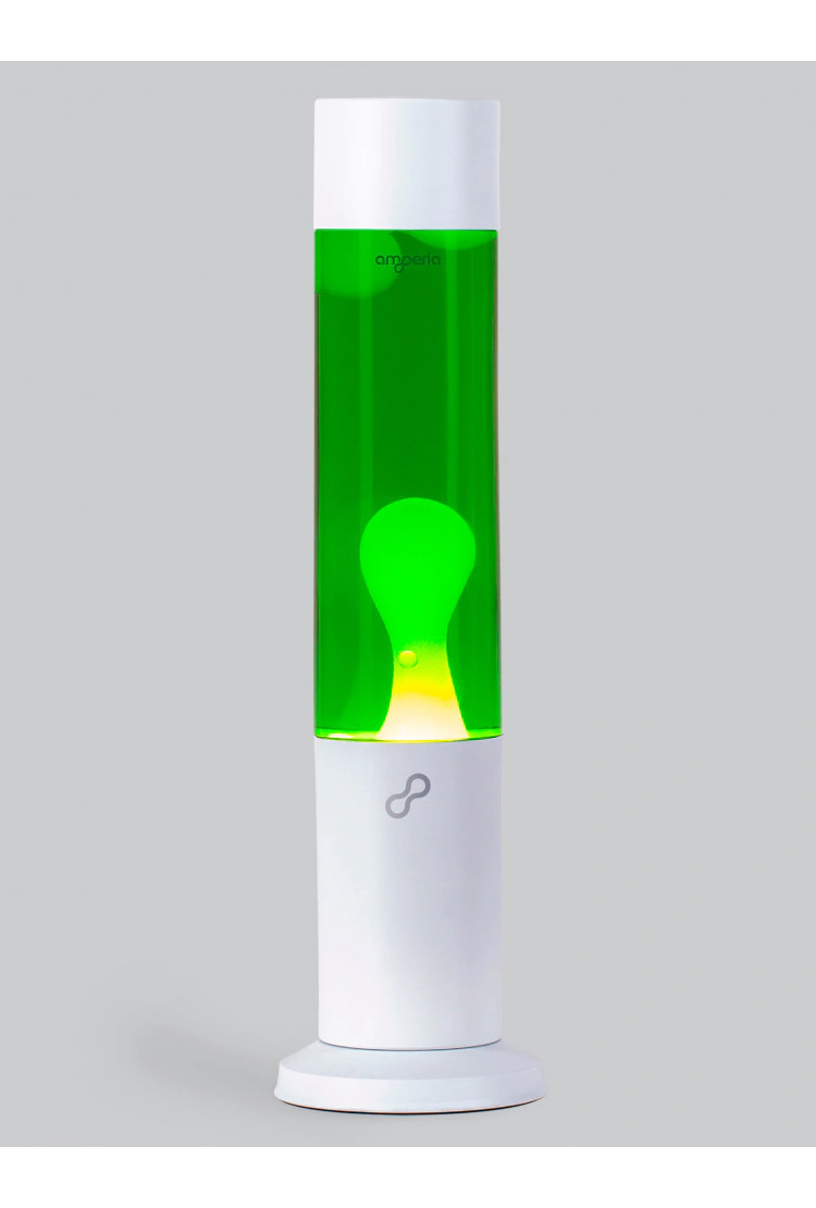 Лава лампа Amperia Tube Жёлтая/Зелёная (39 см) White
