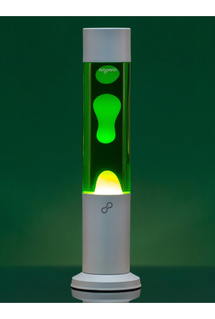 Лава лампа Amperia Tube Жёлтая/Зелёная (39 см) White