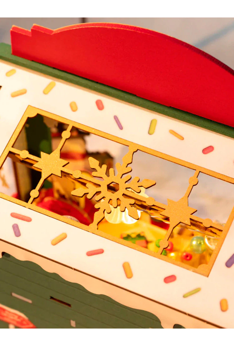 Деревянный конструктор Рождественский стенд сконфетами Robotime Christmas Candy Stand