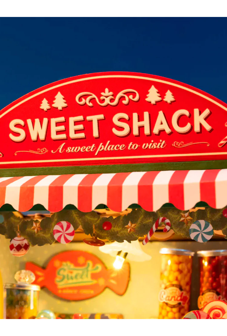 Деревянный конструктор Рождественский стенд сконфетами Robotime Christmas Candy Stand