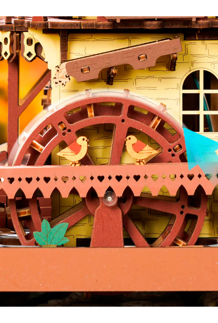 Деревянный механический конструктор Часы с кукушкой Robotime Cuckoo Clock