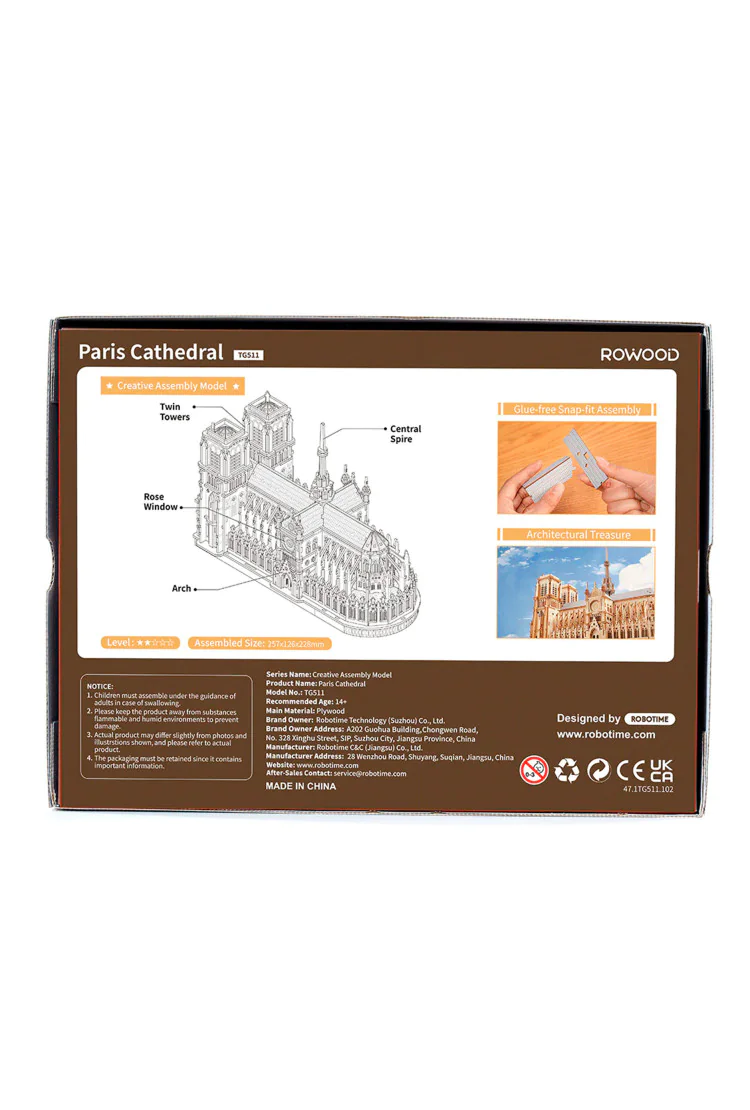 Деревянный конструктор Парижский собор Robotime Paris Cathedral