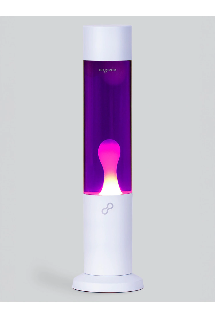 Лава лампа Amperia Tube Белая/Фиолетовая (39 см) White