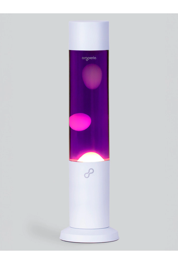 Лава лампа Amperia Tube Белая/Фиолетовая (39 см) White