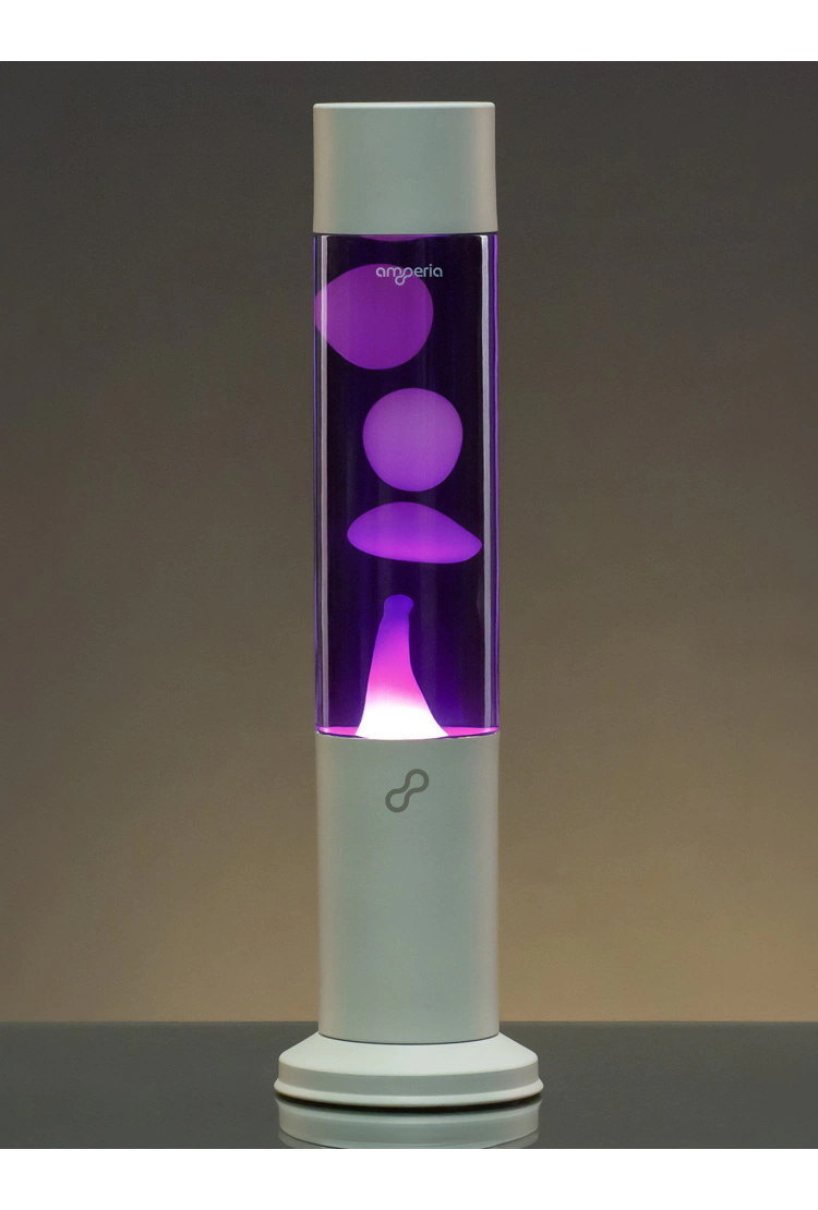 Лава лампа Amperia Tube Белая/Фиолетовая (39 см) White