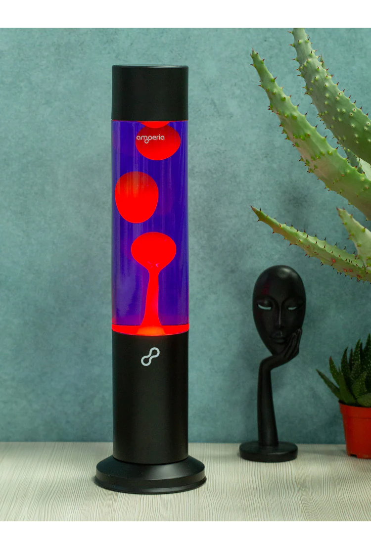 Лава лампа Amperia Tube Красная/Фиолетовая (39 см) Black