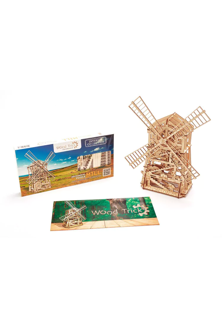 Механический 3D-пазл из дерева Wood Trick Механическая мельница