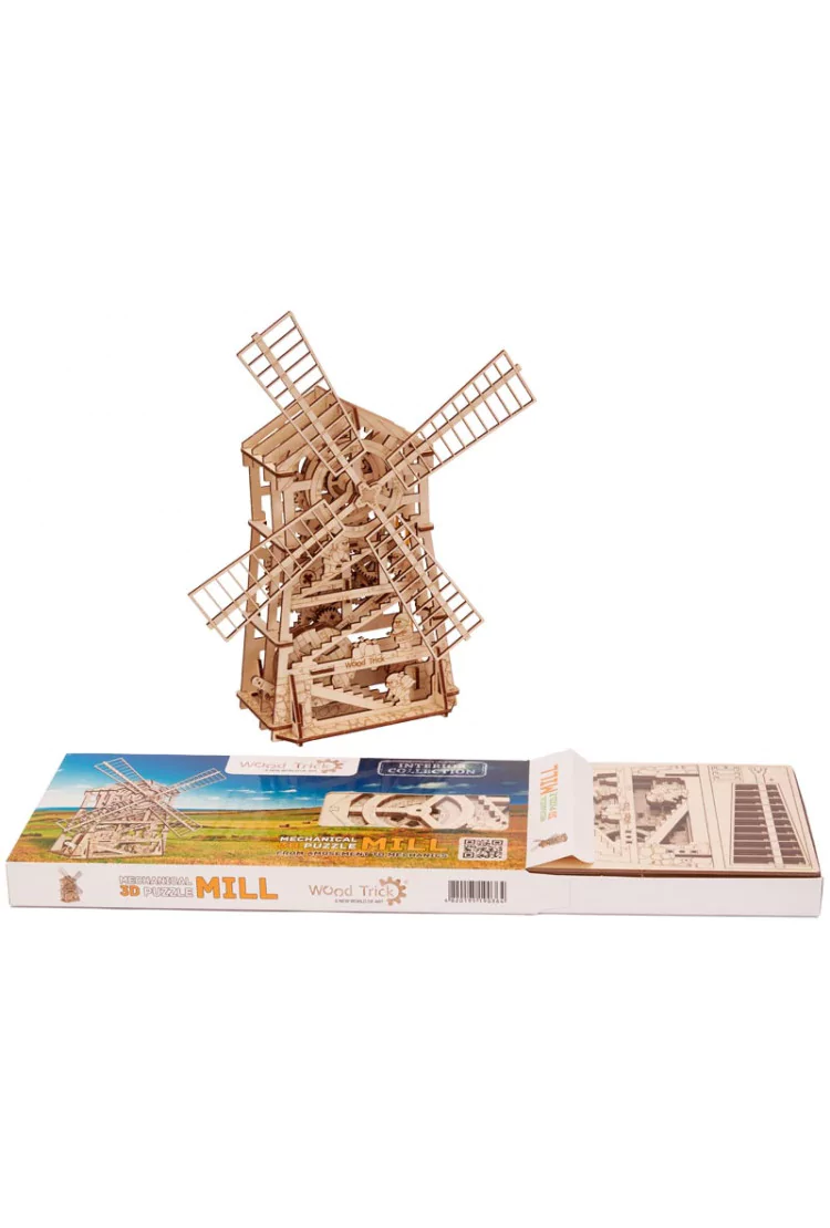 Механический 3D-пазл из дерева Wood Trick Механическая мельница